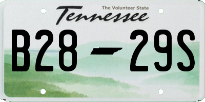 TN license plate B2829S