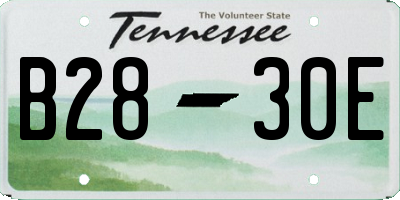 TN license plate B2830E