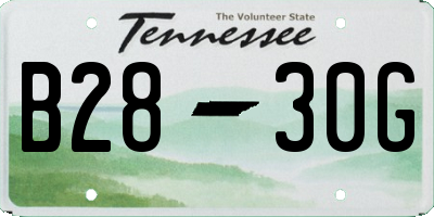 TN license plate B2830G