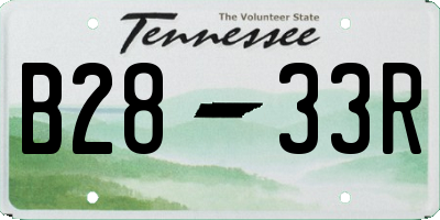 TN license plate B2833R