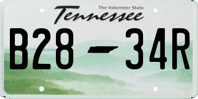 TN license plate B2834R