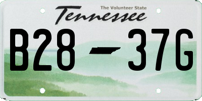 TN license plate B2837G
