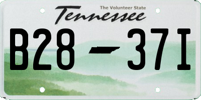 TN license plate B2837I