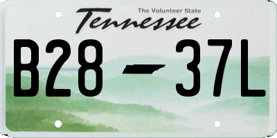 TN license plate B2837L