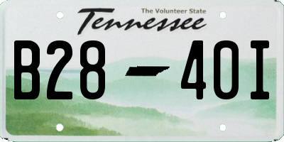 TN license plate B2840I