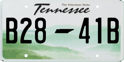 TN license plate B2841B