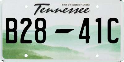 TN license plate B2841C