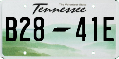 TN license plate B2841E