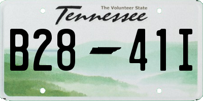 TN license plate B2841I