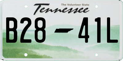 TN license plate B2841L