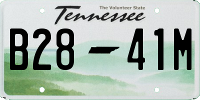 TN license plate B2841M