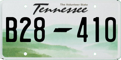 TN license plate B2841O