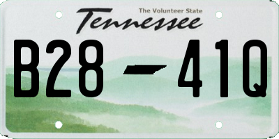 TN license plate B2841Q