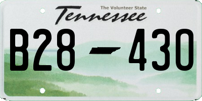 TN license plate B2843O