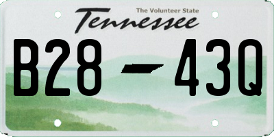 TN license plate B2843Q