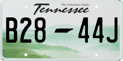 TN license plate B2844J
