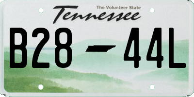 TN license plate B2844L