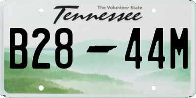 TN license plate B2844M