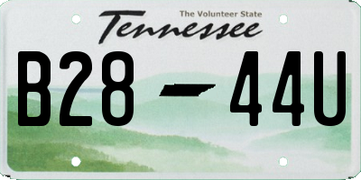 TN license plate B2844U
