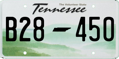 TN license plate B2845O