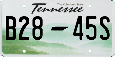 TN license plate B2845S