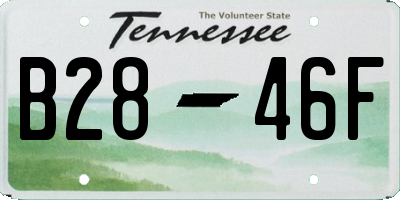 TN license plate B2846F
