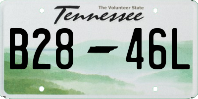 TN license plate B2846L