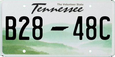 TN license plate B2848C