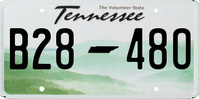 TN license plate B2848O