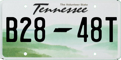 TN license plate B2848T