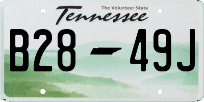 TN license plate B2849J