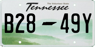 TN license plate B2849Y