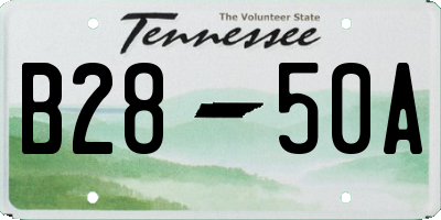 TN license plate B2850A