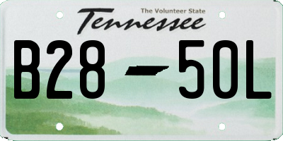 TN license plate B2850L