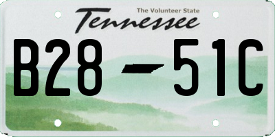TN license plate B2851C