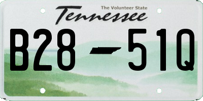 TN license plate B2851Q