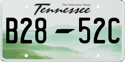 TN license plate B2852C