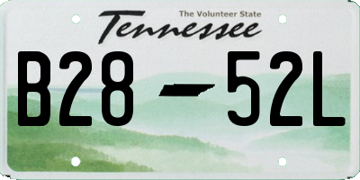 TN license plate B2852L