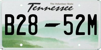 TN license plate B2852M