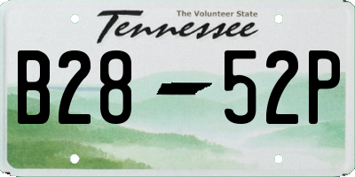TN license plate B2852P