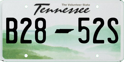 TN license plate B2852S