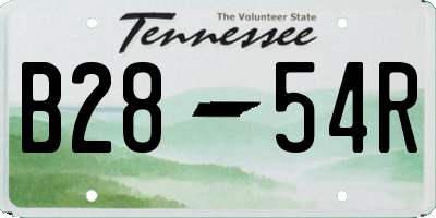 TN license plate B2854R