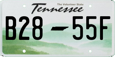 TN license plate B2855F