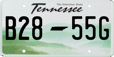 TN license plate B2855G