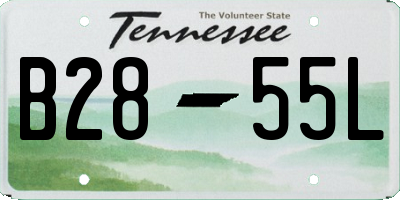 TN license plate B2855L