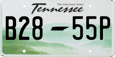 TN license plate B2855P