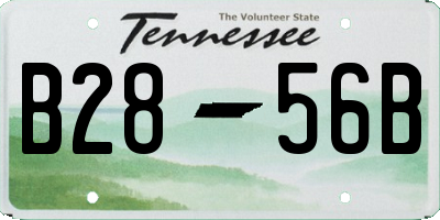 TN license plate B2856B