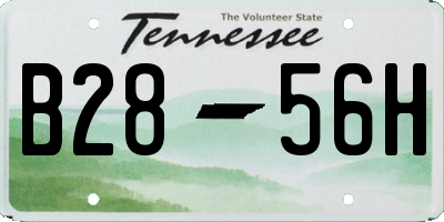 TN license plate B2856H