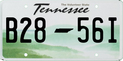 TN license plate B2856I