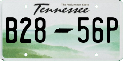 TN license plate B2856P